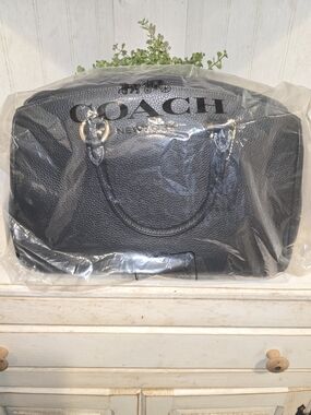 Coach Black Leather Satchel Bag